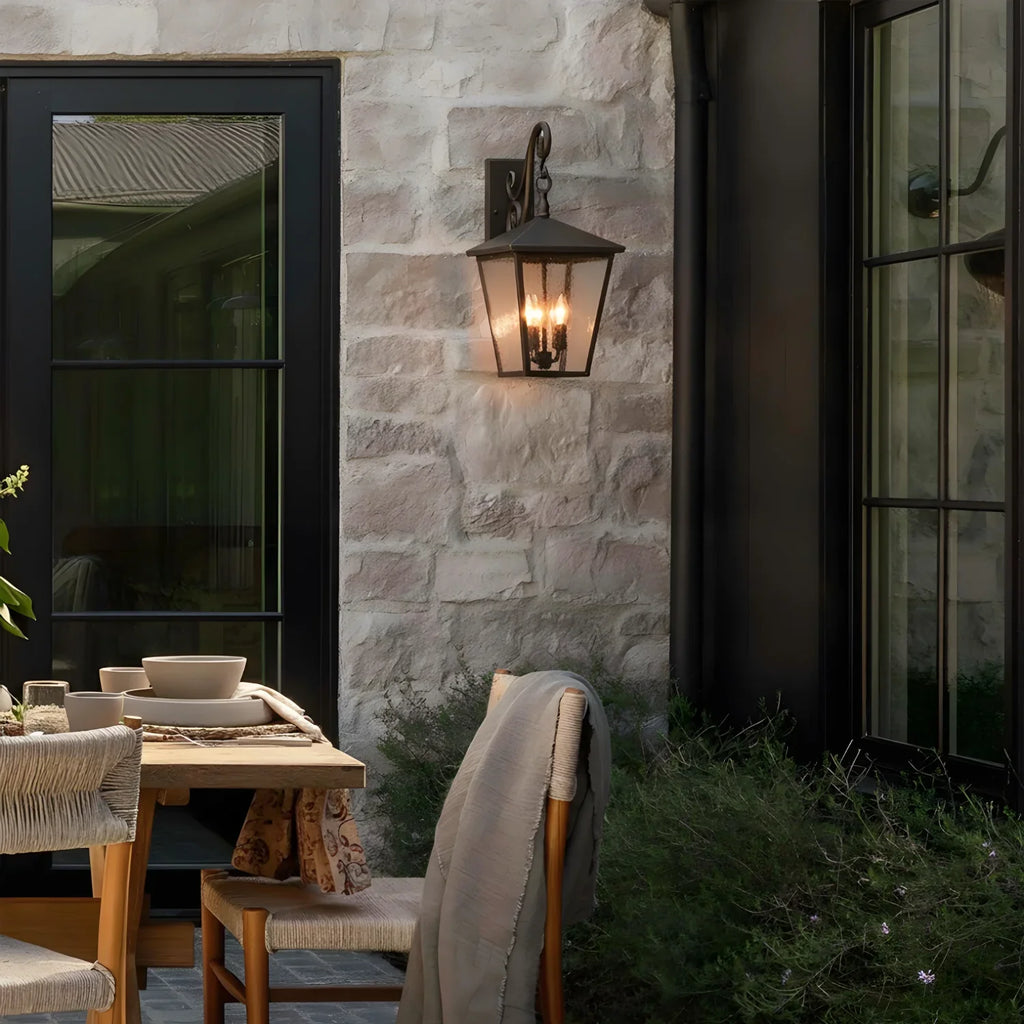 Retro Square Waterproof Outdoor Wall Lamp