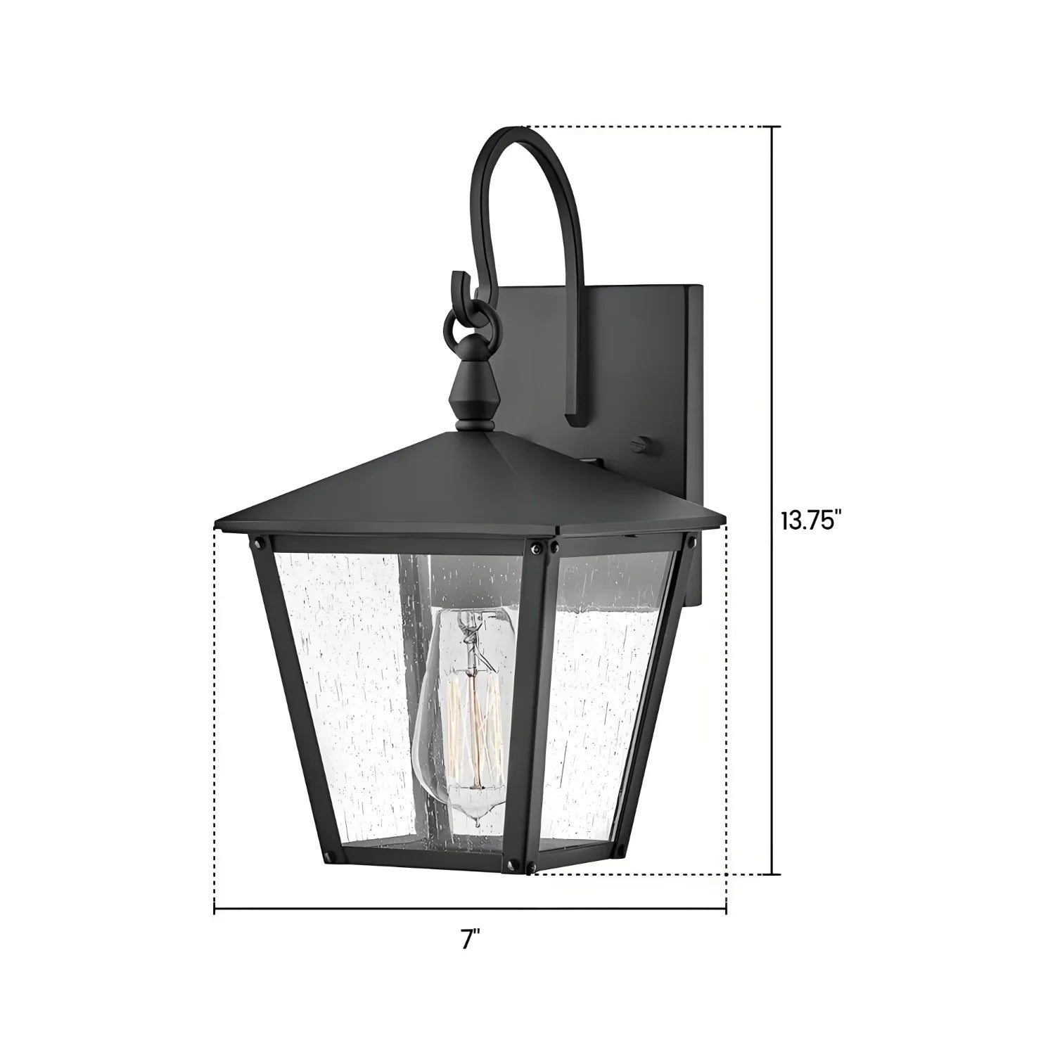 Minimalist Waterproof Metal Seedy Glass Wall Lamp