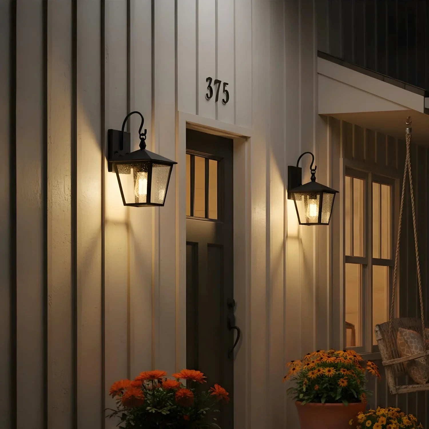 Minimalist Waterproof Metal Seedy Glass Wall Lamp