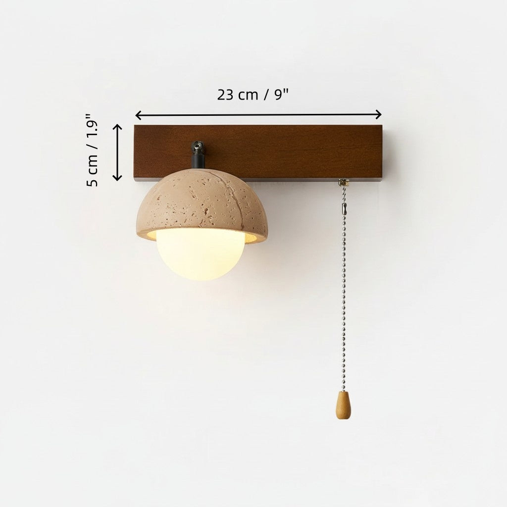 Contemporary Travertine Nut Design Wall Lamp