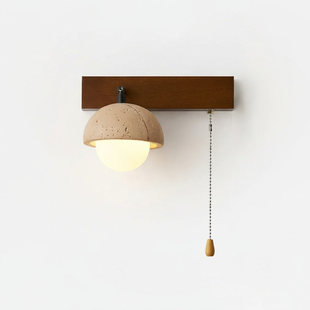Contemporary Travertine Nut Design Wall Lamp