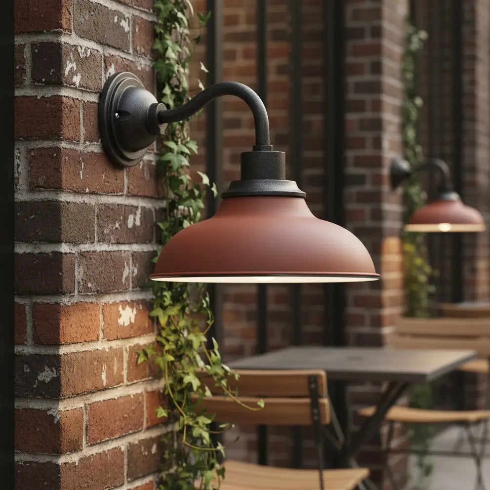 Industrial Outdoor Dome Metal Wall Light