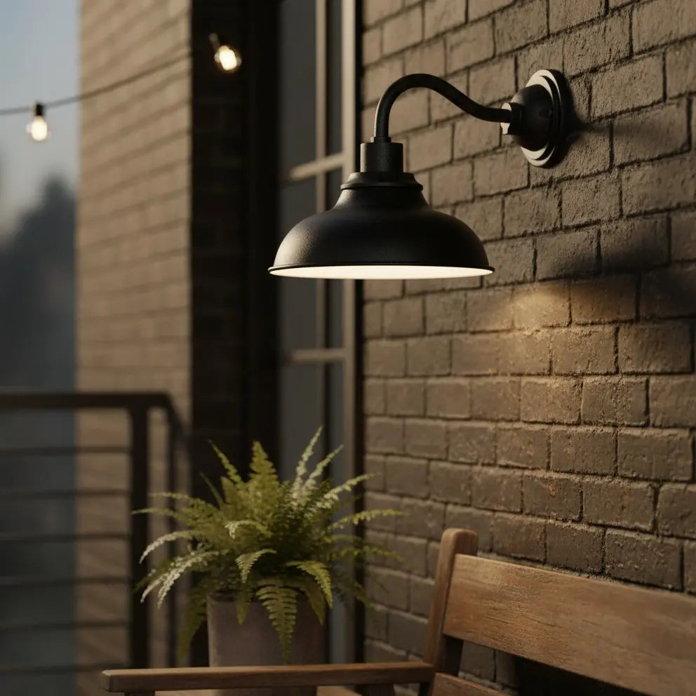 Industrial Outdoor Dome Metal Wall Light