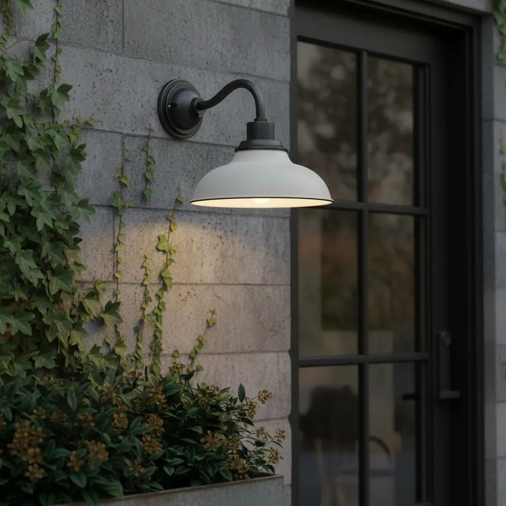 Industrial Outdoor Dome Metal Wall Light