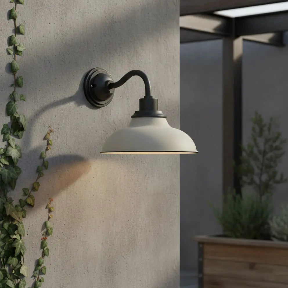 Industrial Outdoor Dome Metal Wall Light