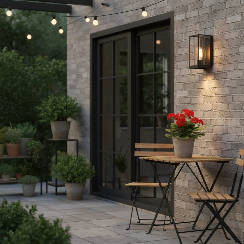 Minimalist Rectangular Metal Outdoor Wall Light