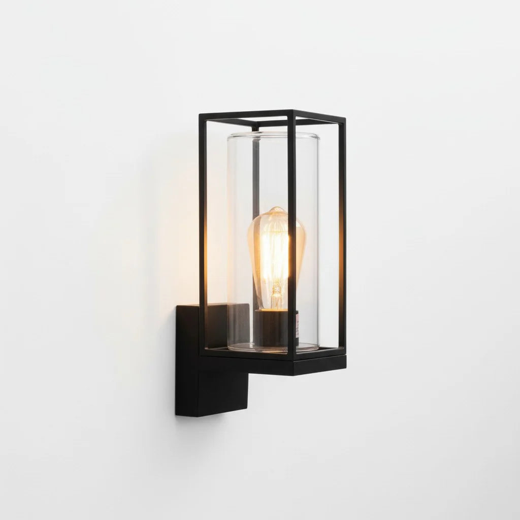 Minimalist Rectangular Metal Outdoor Wall Light