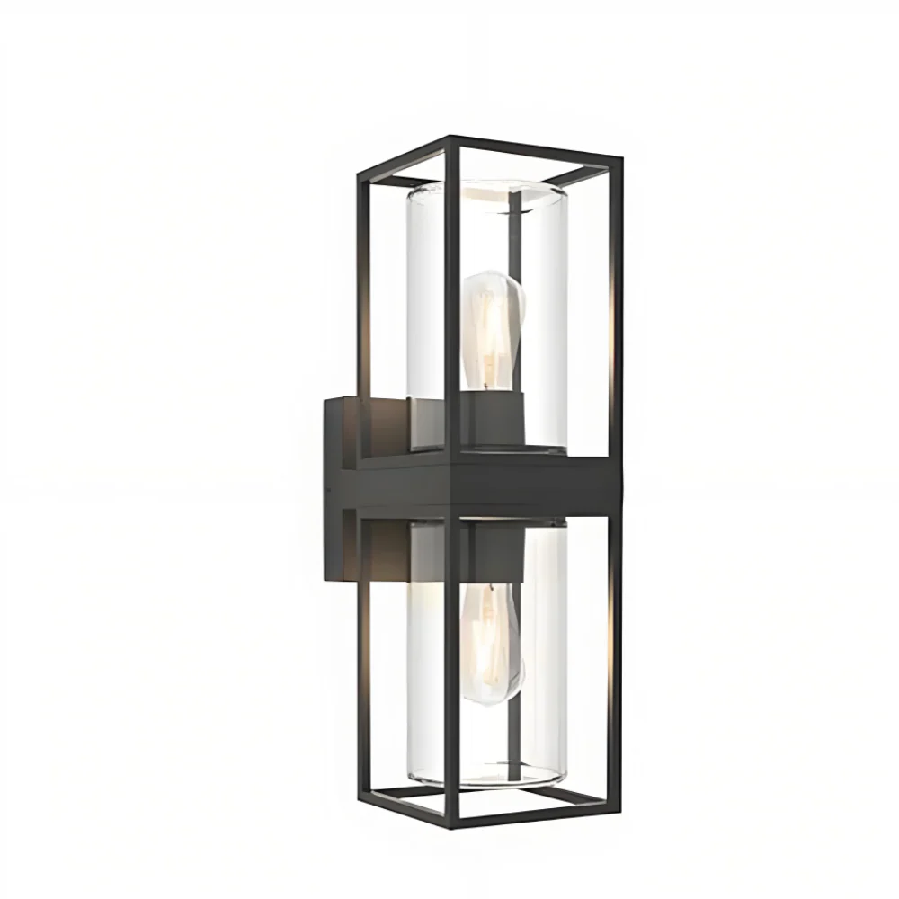 Minimalist Rectangular Metal Outdoor Wall Light