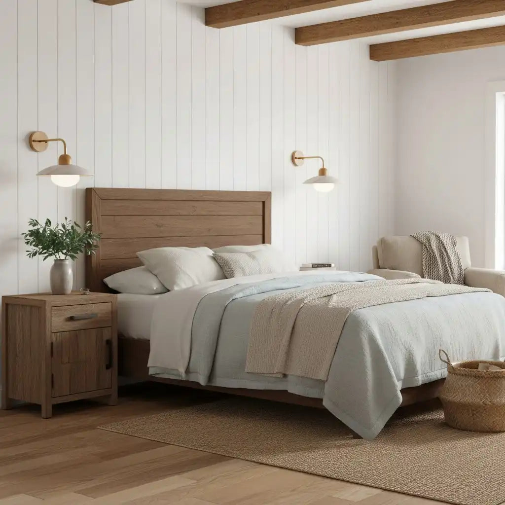 Modern Circular Disc Travertine Wall Light