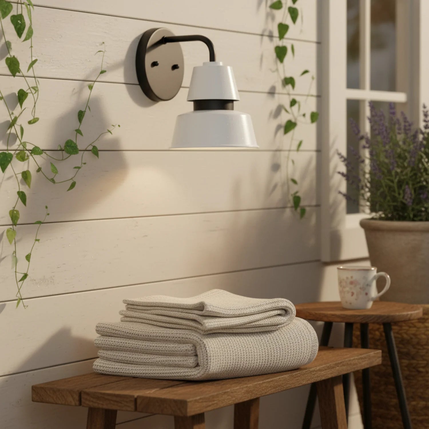 Modern Metal Cone Outdoor Wall Light