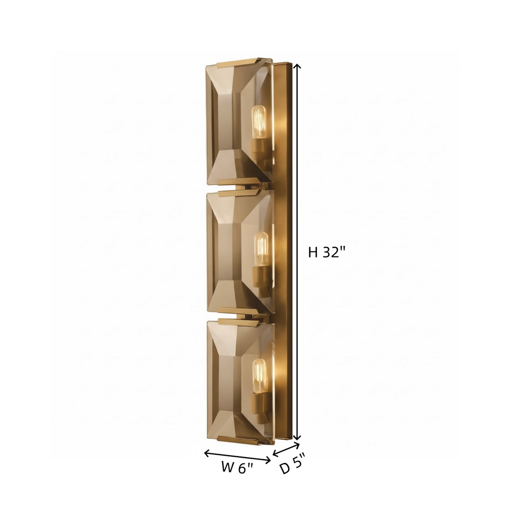 Modern Crystal Prism Wall Sconce Lighting Fixture