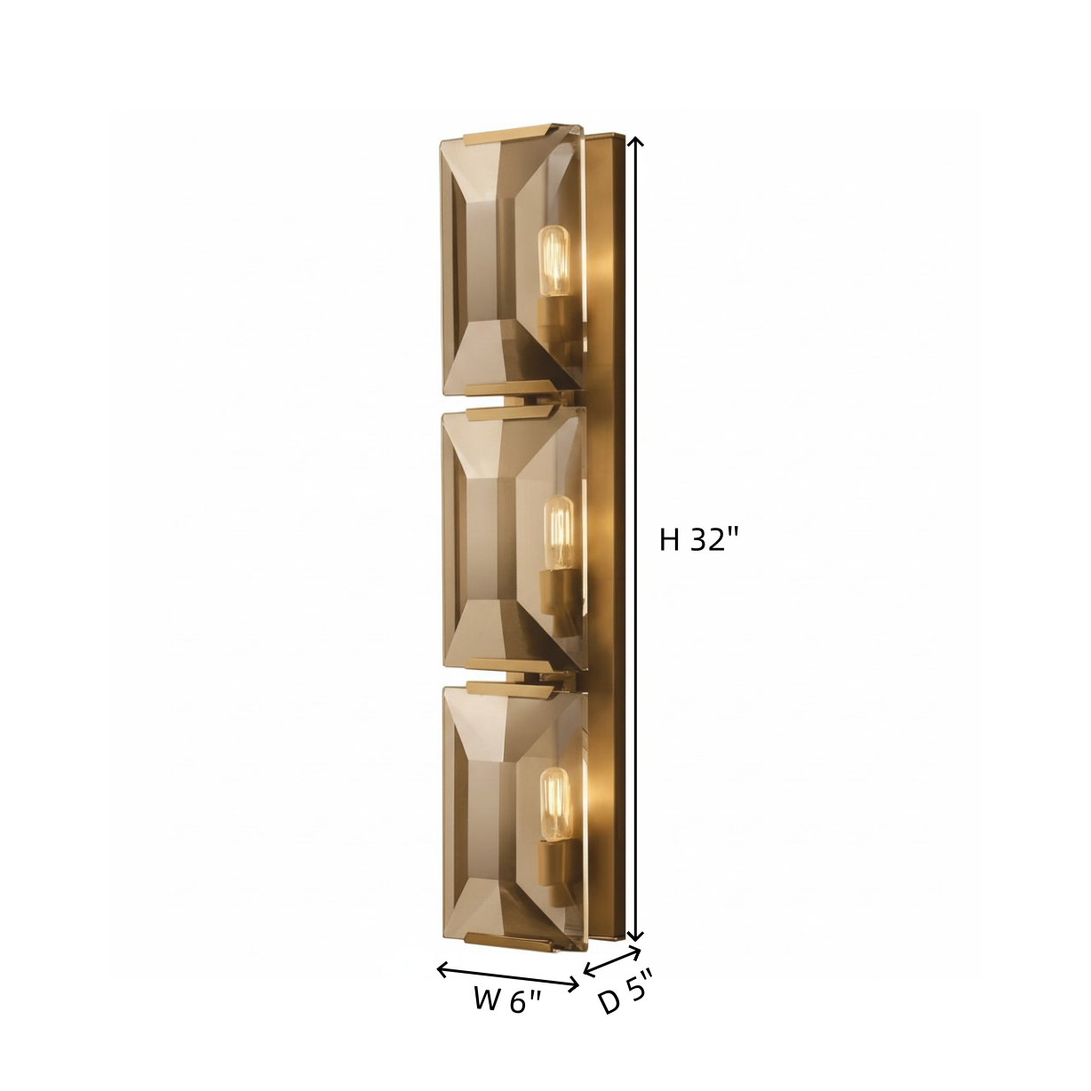 Modern Crystal Prism Wall Sconce Lighting Fixture