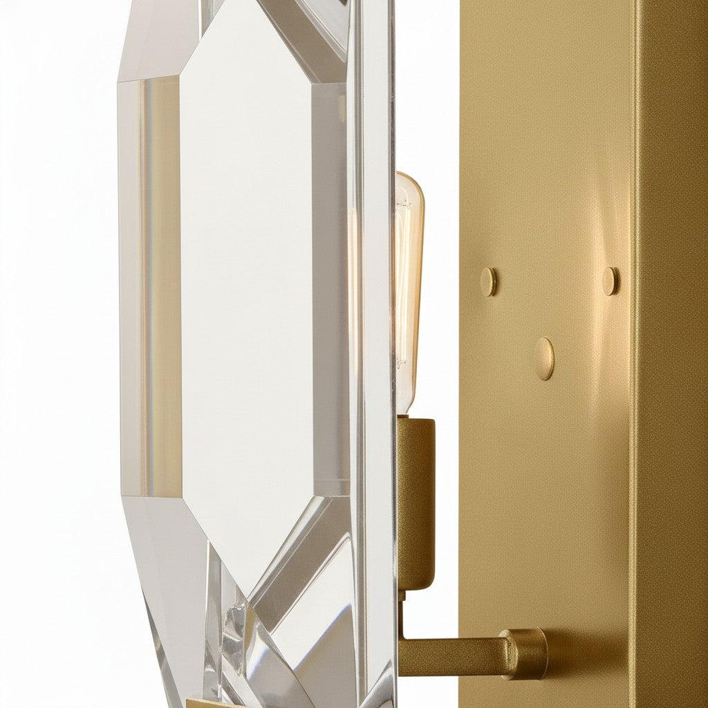 Modern Crystal Rectangular Wall Sconce Lighting Fixture