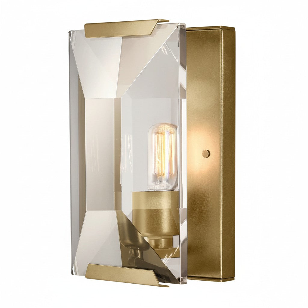 Modern Crystal Rectangular Wall Sconce Lighting Fixture