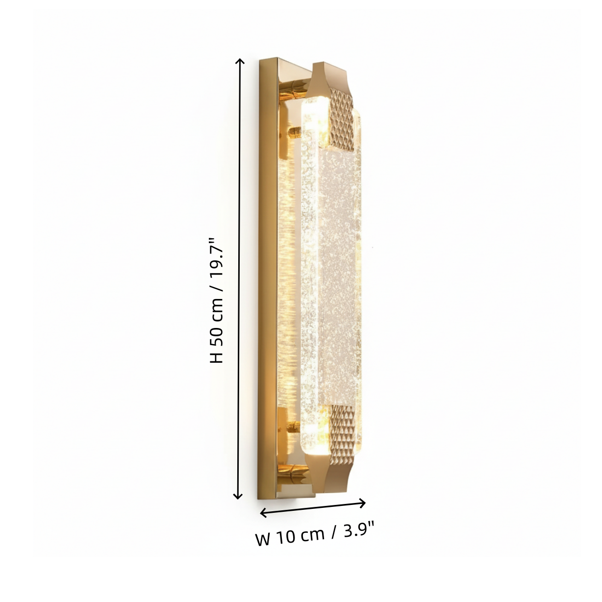 Modern Rose Gold Bubble Crystal Cylinder Wall Sconce