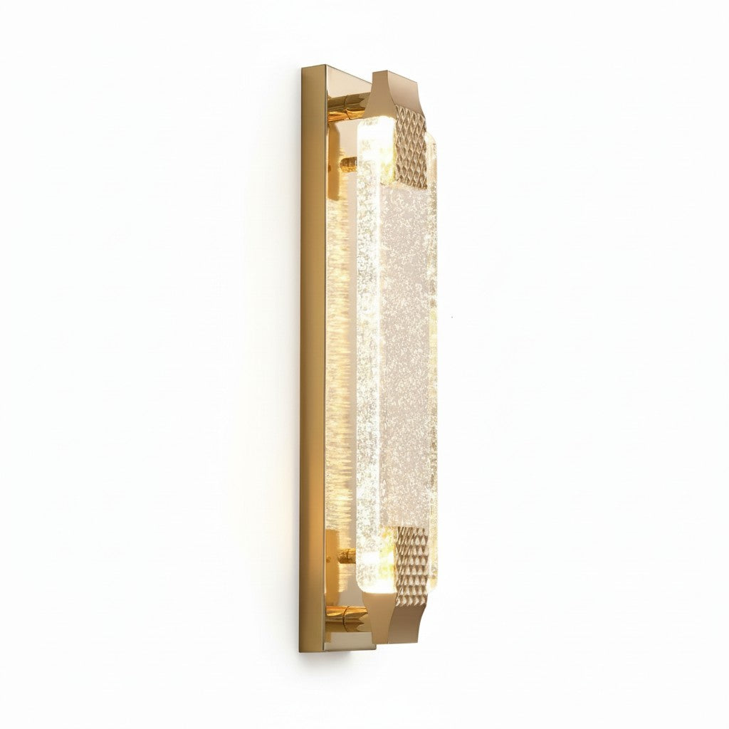 Modern Rose Gold Bubble Crystal Cylinder Wall Sconce