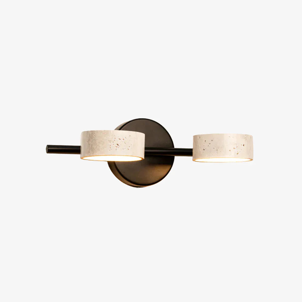 Wabi-Sabi Natural Travertine Metal Wall Light