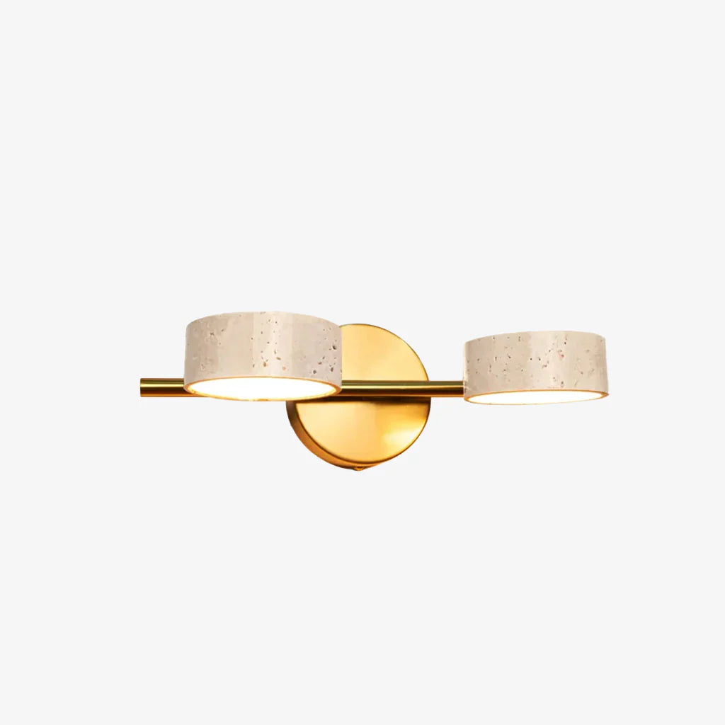 Wabi-Sabi Natural Travertine Metal Wall Light