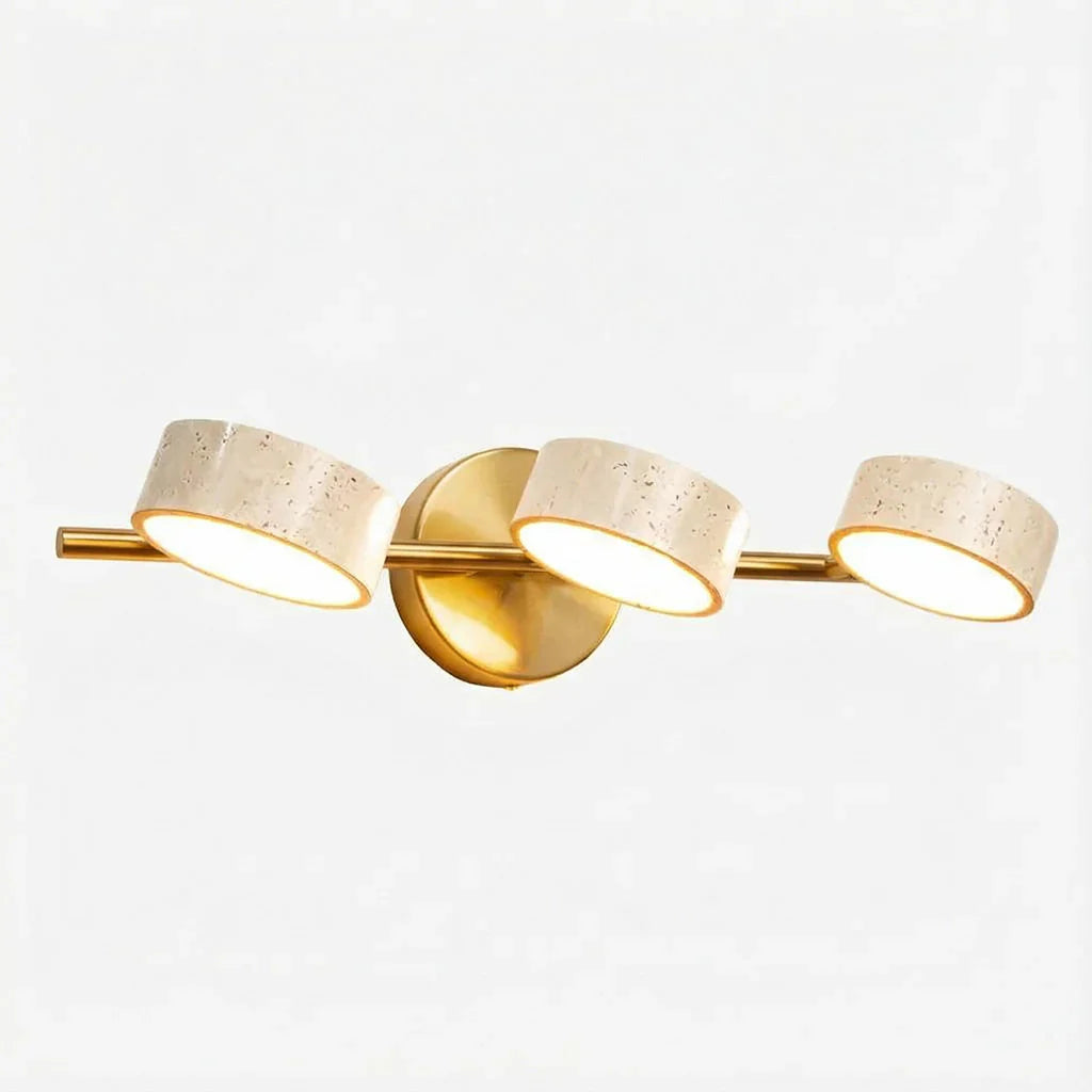 Wabi-Sabi Natural Travertine Metal Wall Light