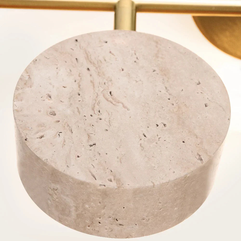Wabi-Sabi Natural Travertine Metal Wall Light
