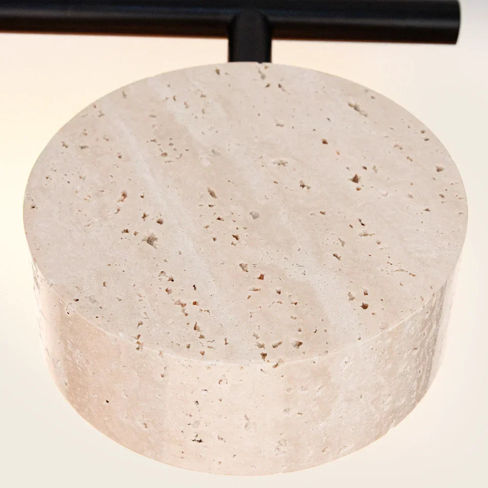 Wabi-Sabi Natural Travertine Metal Wall Light