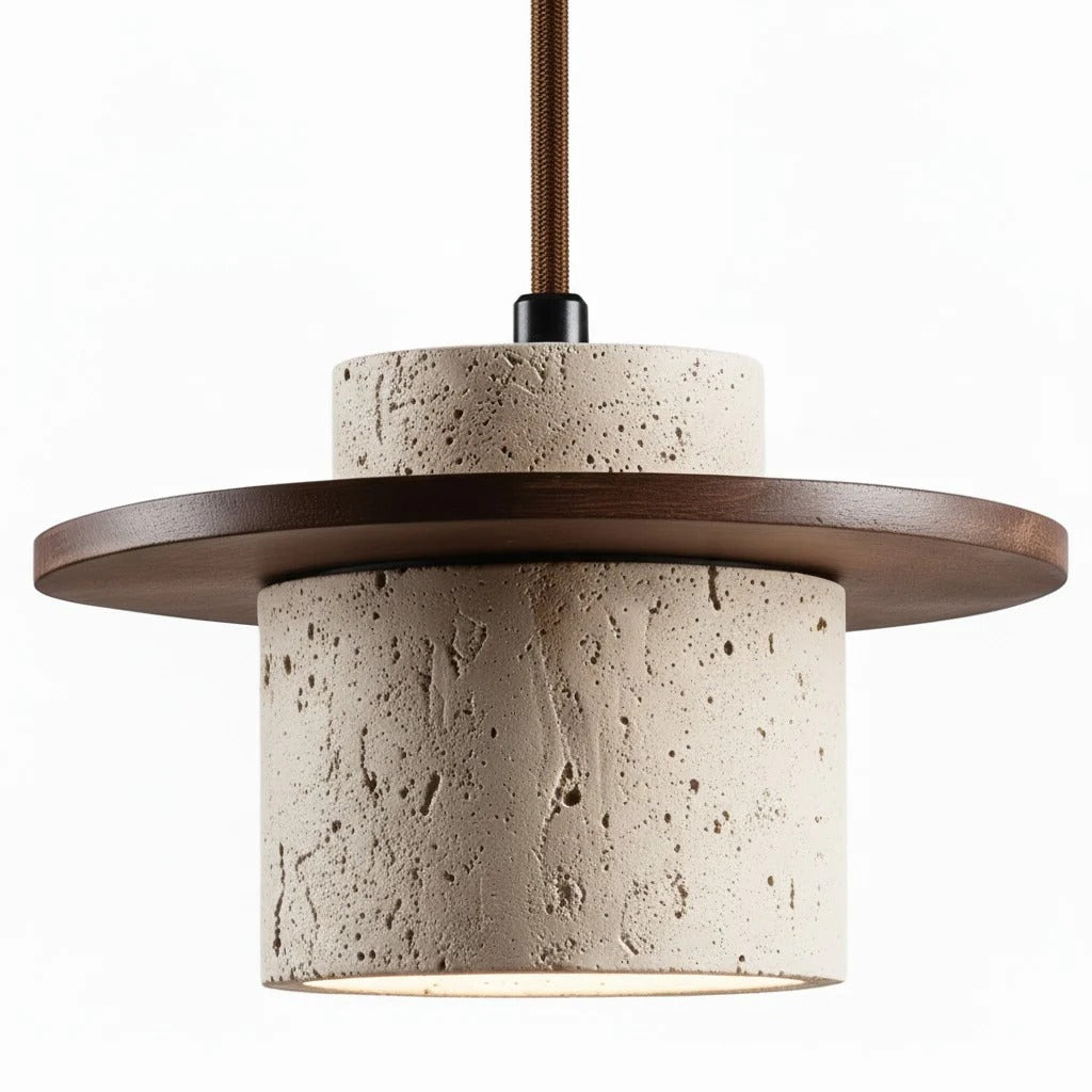 Wabi-Sabi Travertine Stone Wall Sconce