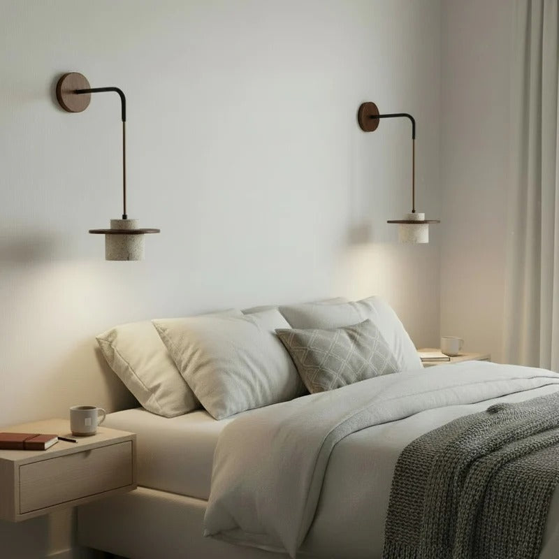 Wabi-Sabi Travertine Stone Wall Sconce