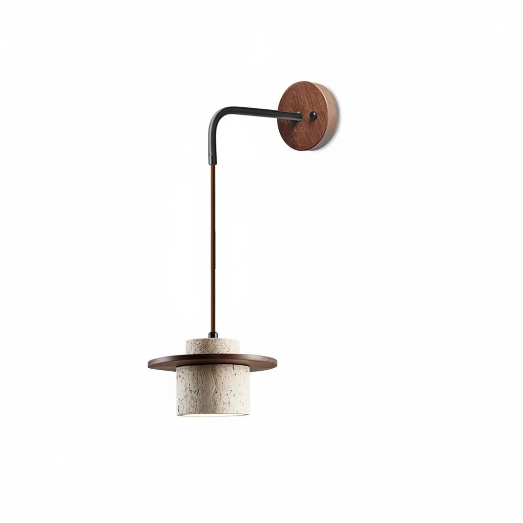 Wabi-Sabi Travertine Stone Wall Sconce
