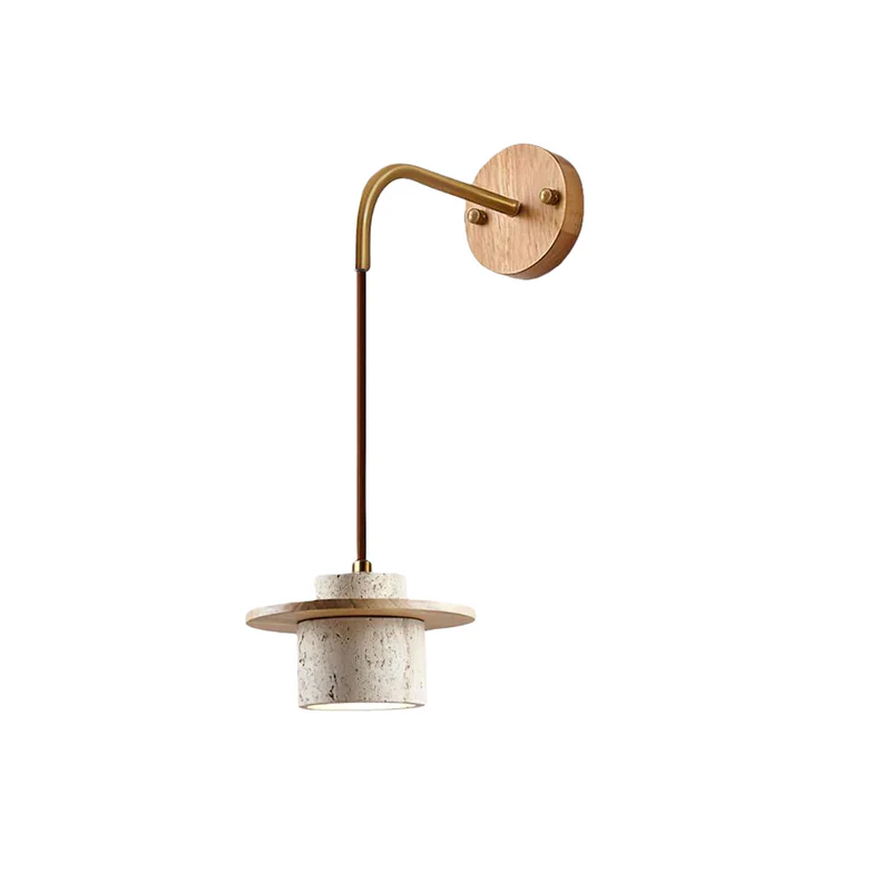 Wabi-Sabi Travertine Stone Wall Sconce